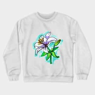 white lily art Crewneck Sweatshirt